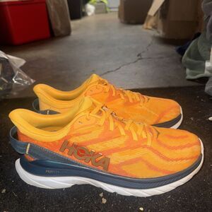 HOKA 9 B Mach Supersonic Profly Running Shoes Womens Orange Sneakers